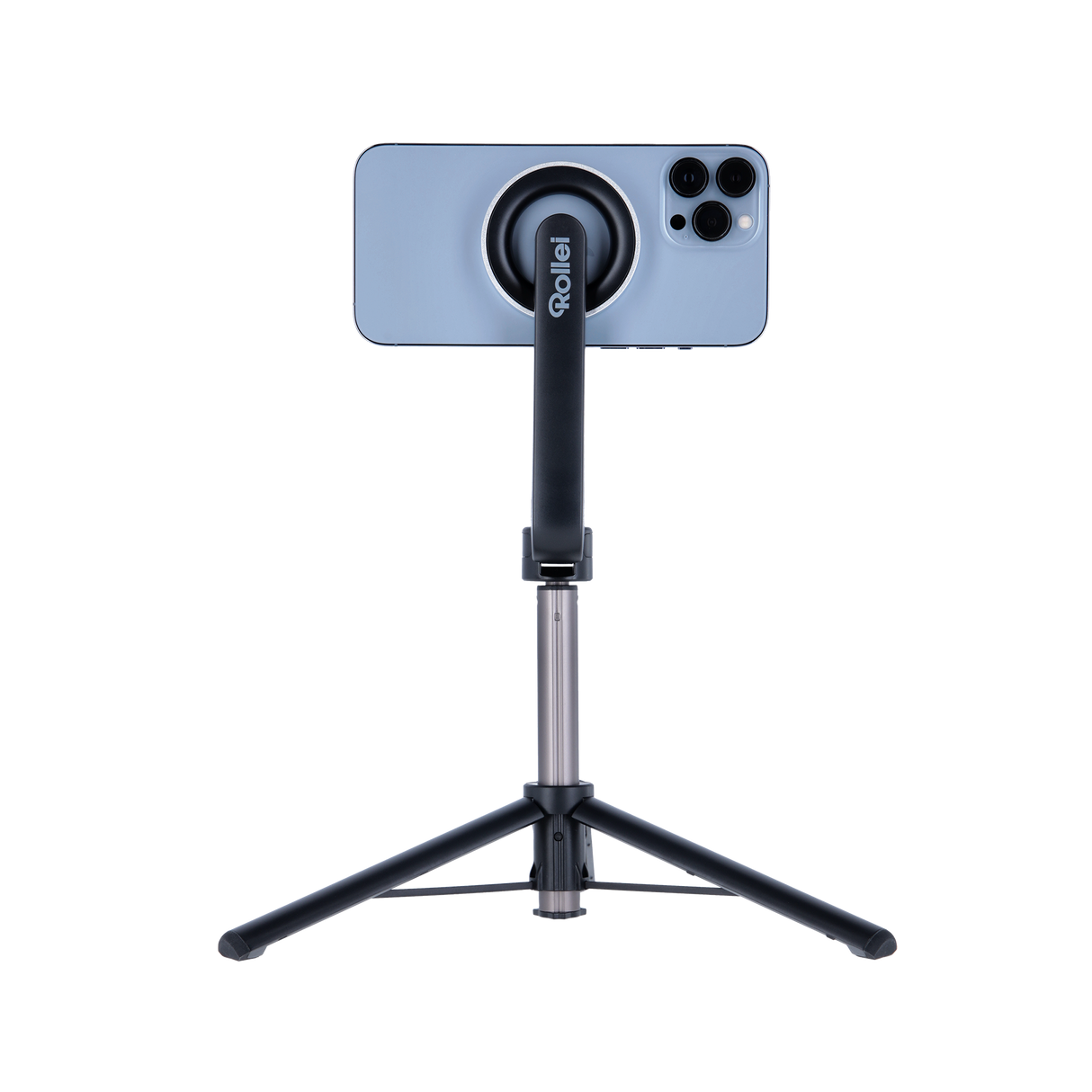 Magnetic smartphone selfie tripod
