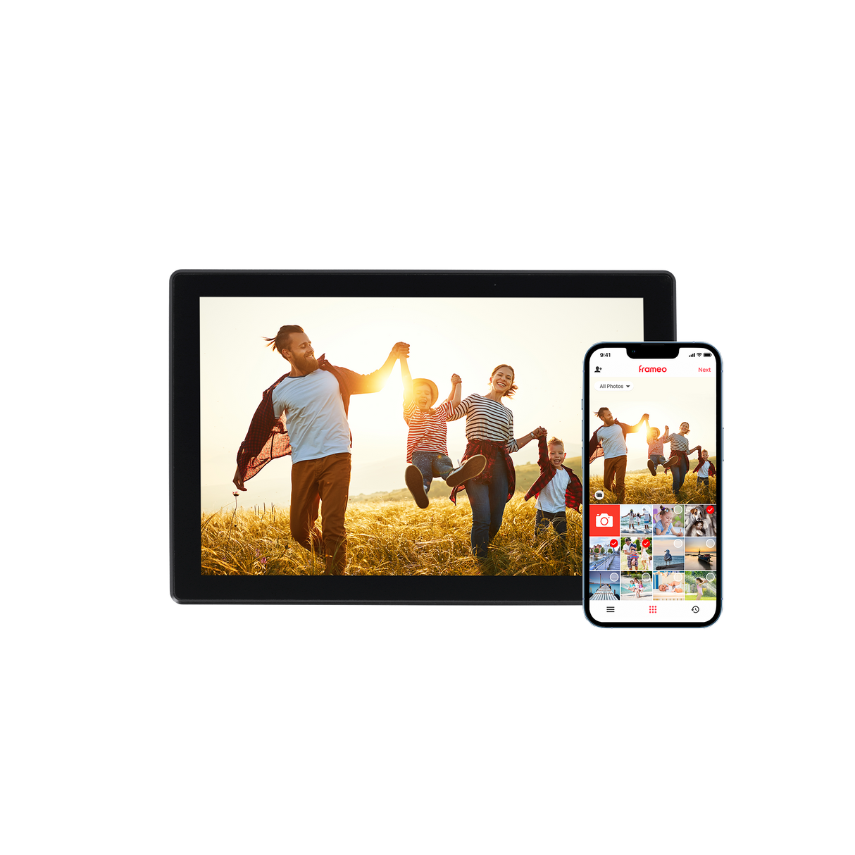 Smarter picture frame | 10 "Diagonal | WiFi | App Control | Model 106 Portable